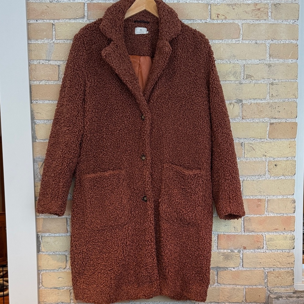 KAFFE Warm Brown Teddy Jacket